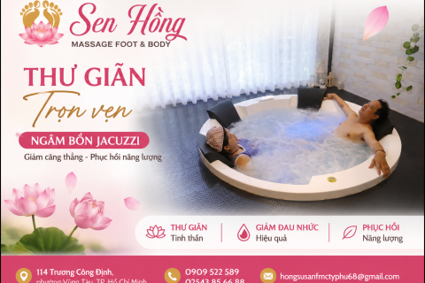 Tắm bể thuỷ lực tại Vũng Tàu – Thư giãn đỉnh cao tại Spa & Massage Sen Hồng